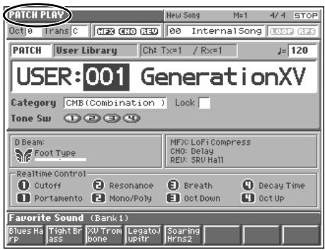 ROLAND FA-76 - Utilisez les touches ▲ et ▼ pour sélectionner le mode, puis appuyez sur [8 (Select)] pour le valider. - 1