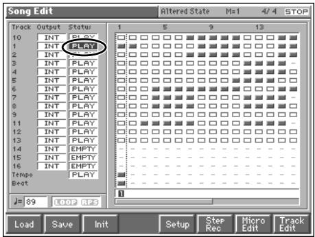 ROLAND FA-76 - Mute d'une Track en lecture (Mute) - 1