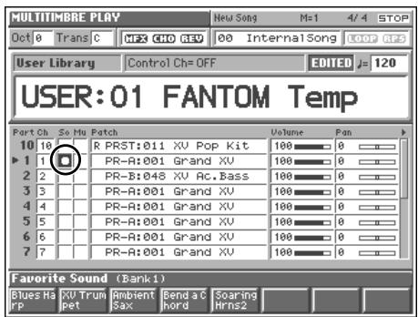 MULTITIMBRE PLAY Oct 0 Trans C MP3 CHO RED 00 InternalSong LOOP 025 User Library Control Ch= OFF EDITED J= 120 USER:01 FANTOM Temp Port Ch So Mu Patch Volume Fan 10 10 R PRST:011 XV Pop Kit 100 0 1 1 PR-A:001 Grand XV 100 0 2 2 PR-B:048 XV Ac.Bass 100 0 3 3 PR-A:001 Grand XV 100 0 4 4 PR-A:001 Grand XV 100 0 5 5 PR-A:001 Grand XV 100 0 6 6 PR-A:001 Grand XV 100 0 7 7 PR-A:001 Grand XV 100 0 Favorite Sound (Bank1) Blues Harp XV Trunpet Ambient Sax Bend aChord Soaring Mrns2
