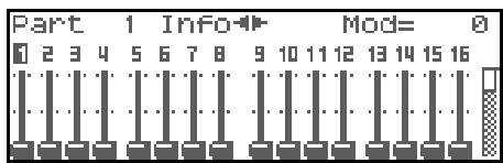 ROLAND FANTOM XR - Visualisation des messages MIDI de chaque part (part information) - 1