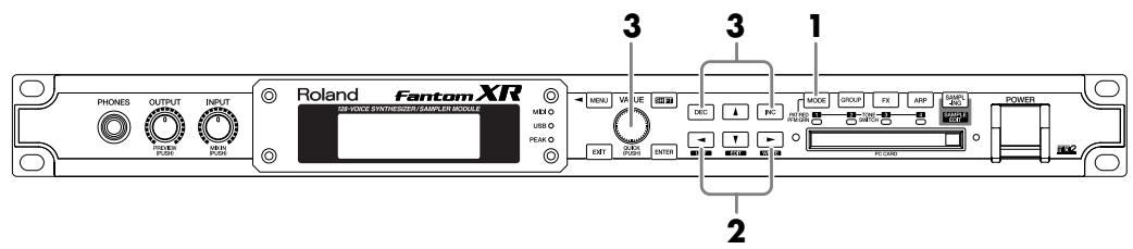 ROLAND FANTOM XR - Procédure de base - 1