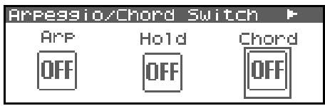 ROLAND FANTOM XR - Activation/désactivation de la fonction chord memory - 1
