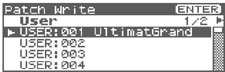 ROLAND FANTOM XR - Quand vous avez terminé, appuyez sur [ENTER]. - 1