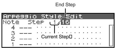 ROLAND FANTOM XR - Changer la durée d'un style d'arpège - 1