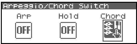 ROLAND FANTOM XR - Activation/désactivation de la fonction chord memory - 2