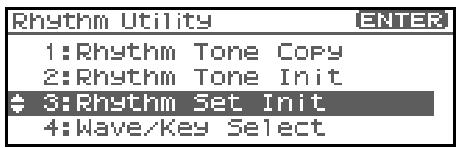 ROLAND FANTOM XR - Initialisation des paramètres de rhythm set (init) - 1