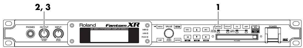 ROLAND FANTOM XR - Pré-écoute des patchs (phrase preview) - 1