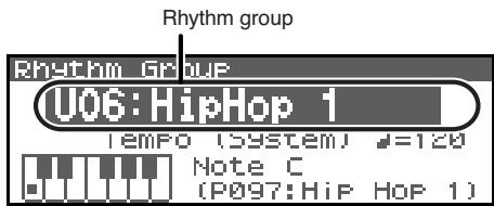 ROLAND FANTOM XR - Sélection du groupe rythmique - 2