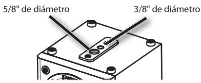5/8" de diámetro 3/8" de diámetro