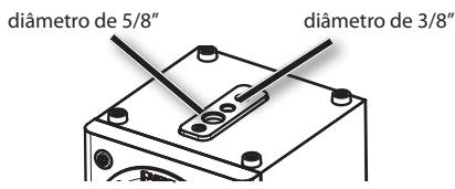 diâmetro de 5/8" diâmetro de 3/8"