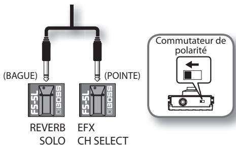 ROLAND CUBE-80XL - Réglages du commutateur au pied - 1