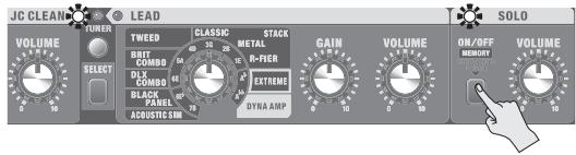 ROLAND CUBE-80XL - Permutation entre la fonction SOLO et SELECT et les canaux LEAD et JC CLEAN - 4