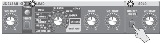ROLAND CUBE-80XL - Permutation entre la fonction SOLO et SELECT et les canaux LEAD et JC CLEAN - 6