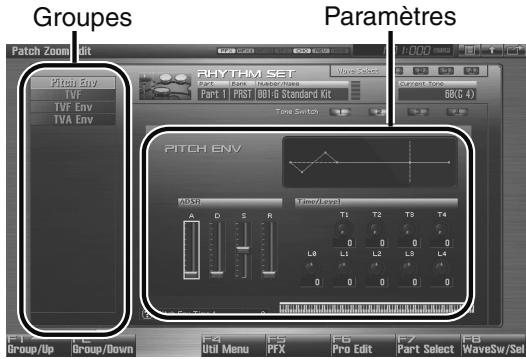 ROLAND FANTOM G7 - Édition graphique (Patch Zoom Edit) - 2