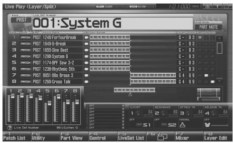 ROLAND FANTOM G7 - Appuyez sur [LIVE]. - 2