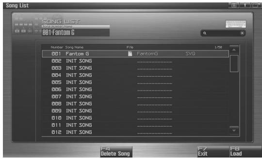 ROLAND FANTOM G7 - Suppression d'un Song (Song Delete) - 2