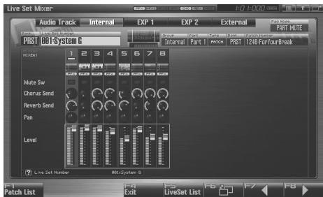 ROLAND FANTOM G7 - Appuyez sur [F7 (Mixer)]. - 1