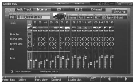 ROLAND FANTOM G7 - Utilisez les touches fléchées pour selectionner la Part. - 1