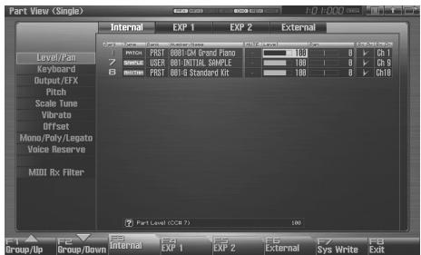 ROLAND FANTOM G7 - Paramétrage des Parts (Part View) - 2