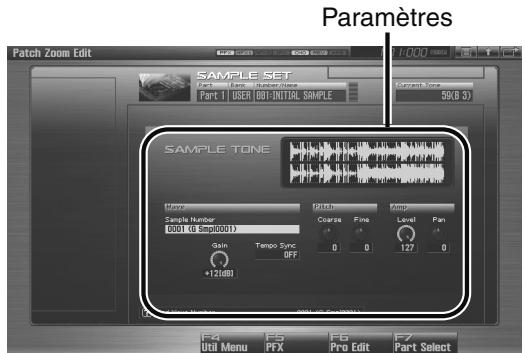 ROLAND FANTOM G7 - Édition graphique (Patch Zoom Edit) - 2