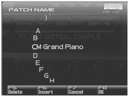 ROLAND FANTOM G7 - Attribution d'un nom - 1