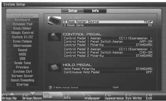 ROLAND FANTOM G7 - Paramétrage des fonctions système - 1