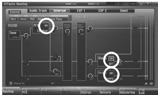 ROLAND FANTOM G7 - Activation/désactivation des effets - 2