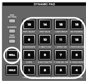 ROLAND FANTOM G7 - Dans la page Favorite appuyez sur [F5 (Dynamic Pad)]. - 1