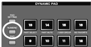 ROLAND FANTOM G7 - Utilisation des pads comme pavé numérique (NUMERIC) - 1