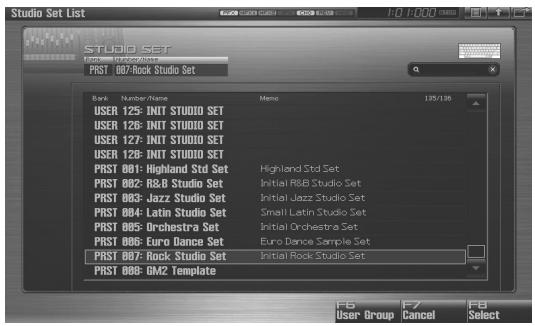 ROLAND FANTOM G7 - Selection d'un Set « studio » - 2