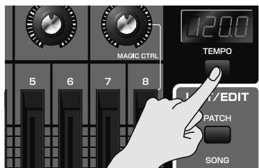 ROLAND FANTOM G7 - Appuyez sur [TEMPO]. - 1