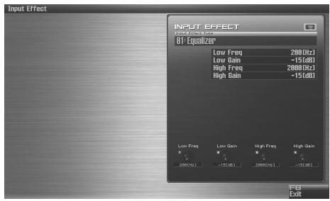 ROLAND FANTOM G7 - Appuyez sur [F7 (Input Effect)]. - 1