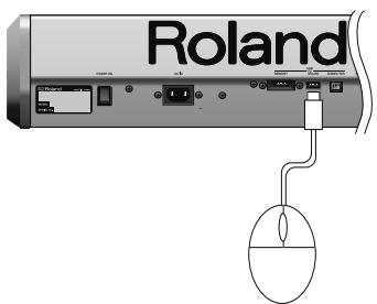 ROLAND FANTOM G7 - Branchement d'une souris USB (vendue séparément) - 1