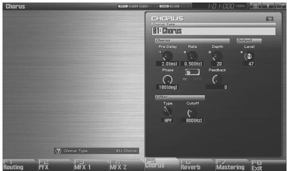 ROLAND FANTOM G7 - Paramétrage du chorus (Chorus) - 1