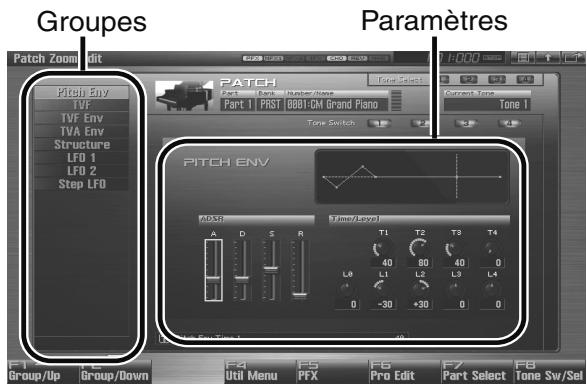 ROLAND FANTOM G7 - Édition graphique (Patch Zoom Edit) - 2