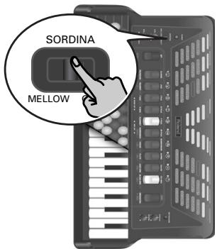ROLAND FR-3B - Utilisation de la sourdine (sordina) - 1