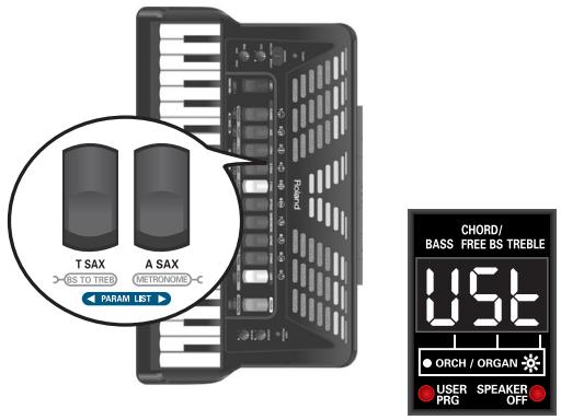 ROLAND FR-3X WH - Maintenez le registre SET enforcé. - 1