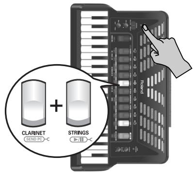 ROLAND FR-3X WH - Rétablit les réglages d'usine - 1