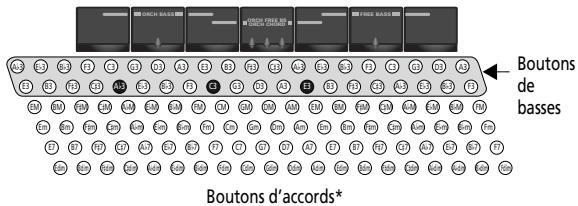 ROLAND FR-3X WH - Section de basses et d'accords - 2