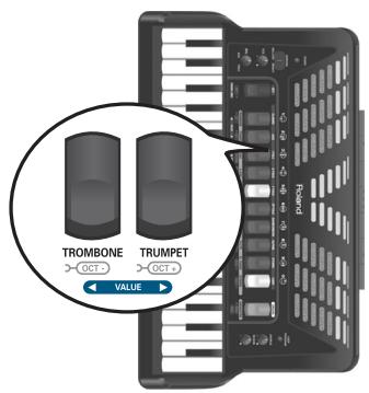 ROLAND FR-3X WH - Utilisez le registre [1] (VALUE) ou [2] (VALUE) pour choisir le canal MIDI. - 1
