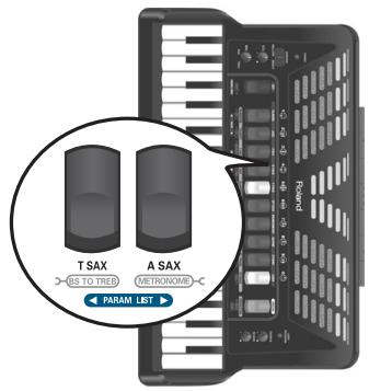 ROLAND FR-3X WH - Utilisez le registre [3] ou [4] (PARAM LIST) pour sélectionner un paramètre. - 1