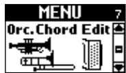 ROLAND FR-7B- - Paramètres '7. ORC CHD EDIT' - 1