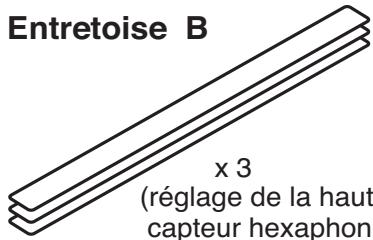 Entretoise B x 3 (réglage de la haut capteur hexaphoni