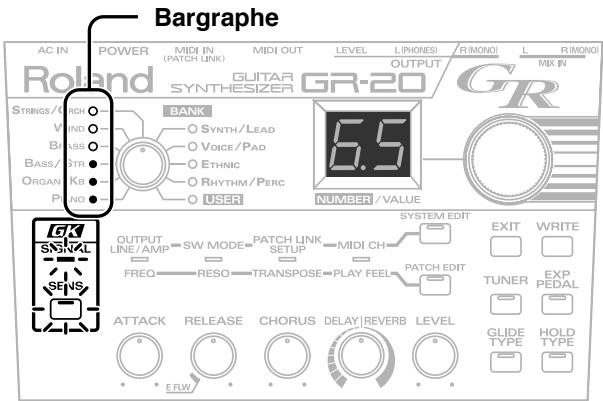 Bargraphe AC IN POWER MIDI IN MIDI OUT LEVEL L(PHONES) R(MONO) L R(MONO) Roland GUITAR GR-20 OUTPUT MIX IN SYNTHESIZER STRINGS/CH BANK VAND O SYNTH/LEAD BASS O VOICE/PAD BASS/STR EETHNIC ORGAN KB O RHYTHM/PERC PINO O USER 6.9 NUMBER / VALUE OUTPUT SYSTEM EDIT EXIT WRITE SIGNAL LINE/AMP SW MODE PATCH LINK MIDI CH FREQ RESO TRANSPOSE PLAY FEEL PATCH EDIT TUNER EXP ATTACK RELEASE CHORUS DELAY REVERB LEVEL GLIDE HOLD * ERW * * * * * * * * * * * * * * * * * * * * * * * * * * * * * * * * * * * * * * * * * * * * * GND