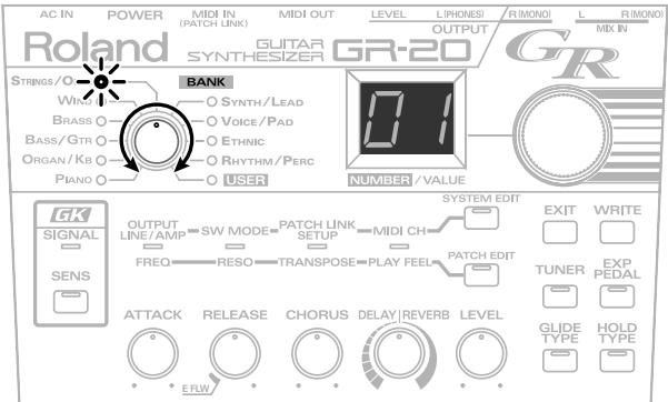AC IN POWER MIDI IN MIDI OUT LEVEL LIPHONESI R/MONO L R/MONO Roland GLITAR OUTPUT SYNTHESIZER GR-20 GR STRINGS/O BANK WINS ○ SYNTH/LEAD BRASS ○ VOICE/PAD BASS/GTR ○ ETHNIC ORGAN/KB ○ RHYRTHM/PERC PIANO ○ USER NUMBER/VALUE GK SIGNAL SENS OUTPUT LINE/AMP → SW MODE → PATCH LINK → MIDI CH → SYSTEM EDIT EXIT WRITE FREQ → RESO → TRANSPOSE → PLAY FEEL → PATCH EDIT TUNER EXP ATTACK RELEASE CHORUS DELAY/REVERB LEVEL GLIDE HOLD • • ERW • • • • • • • • • • • • • • • • • • • • • • • • • • • • • • • • • • • • • • • • • • • • • • • • • • • • • • • • • • • • • • • • • • • • • • • • • • • • • • • • • • • • • • • • • • • • • • • • • • • • • • • • • • • • • • • • • • • • • • • • • • • • • • • • • • • • • • • • • • • • • • • • • • • • • • • • • • • • • • • • • • • • ●