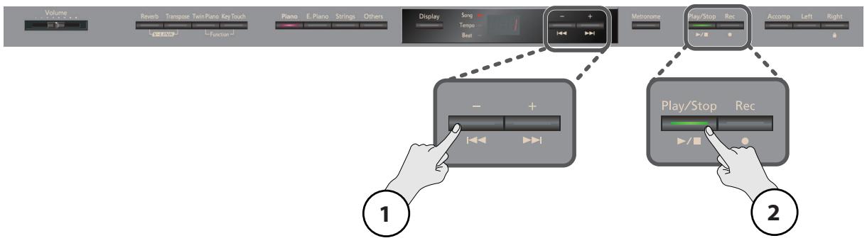 ROLAND HP305-PE - Lancer/arrêter l'enregistrement - 3
