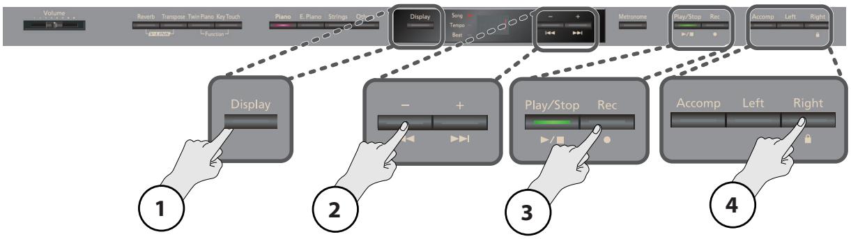 ROLAND HP305-PE - Préparatifs pour l'enregistrement - 1