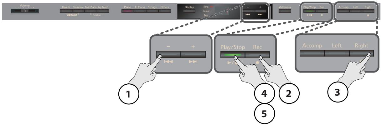 ROLAND HP305-PE - Appuyez sur le bouton [▶■]. - 2