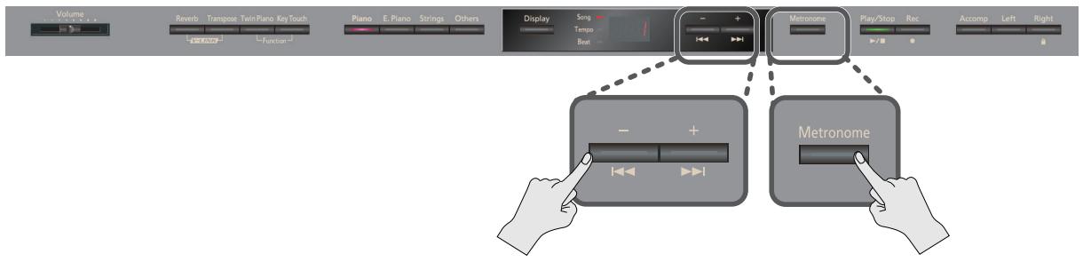 ROLAND HP305-PE - Changer la métrique du métronome - 3