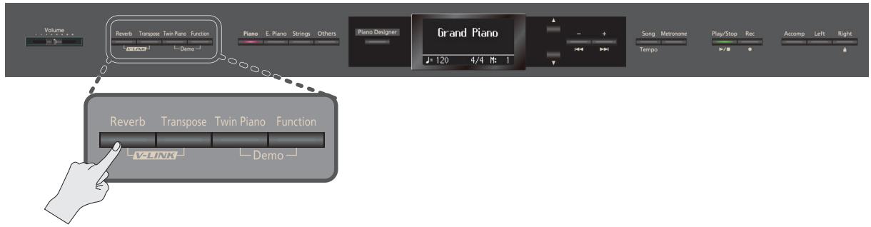 ROLAND HP307-RW - Ajouter de la réverbération au son (reverb) - 1